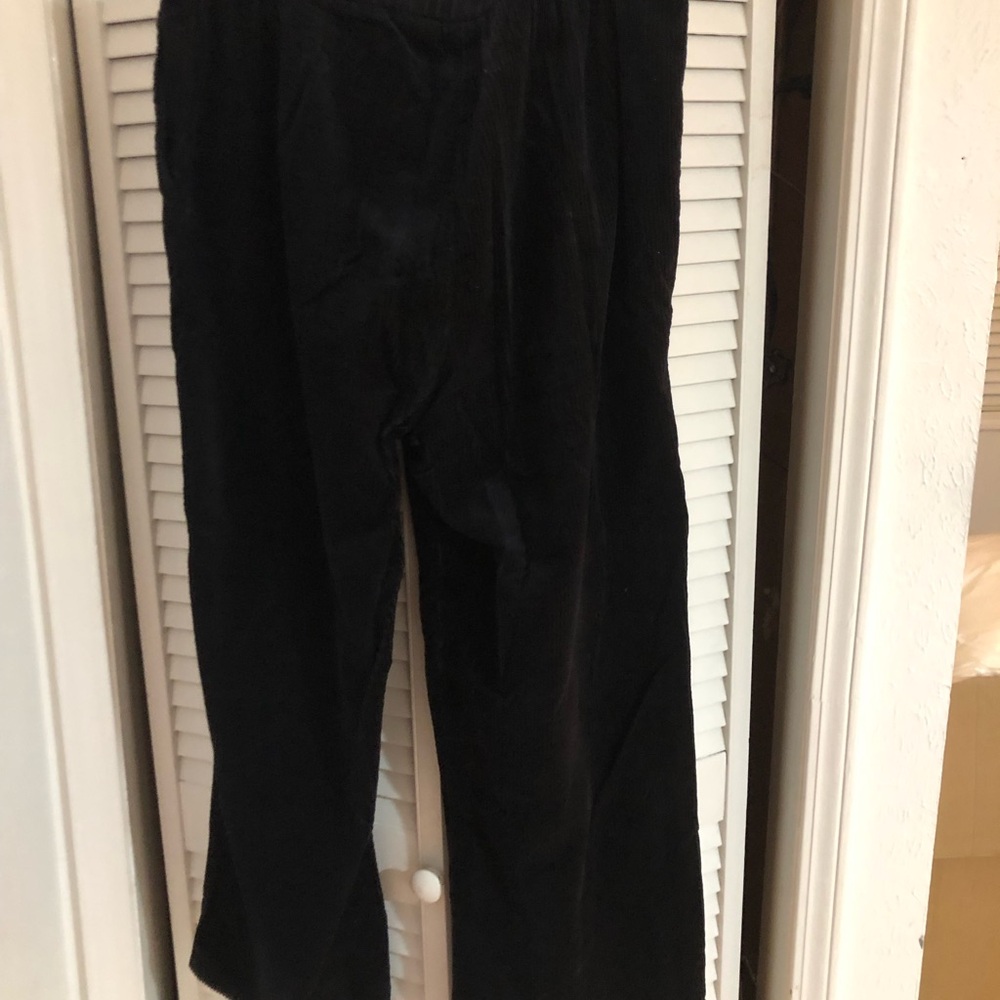 Eileen Fisher Black Wide-Leg Corduroy Pants 1X New With Tag - Picture 3 of 8